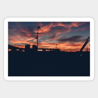 Sunset Over the City Sticker